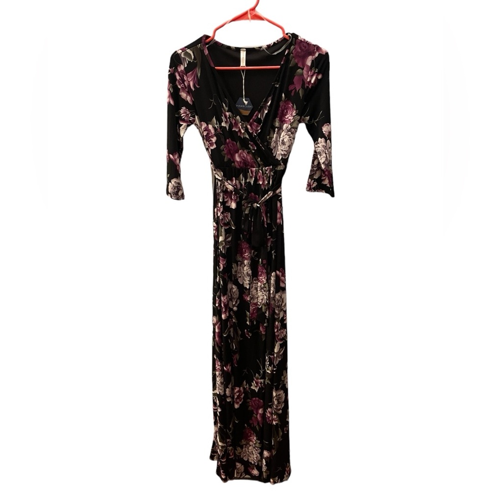 Pink Blush Floral Maxi Dress XS
